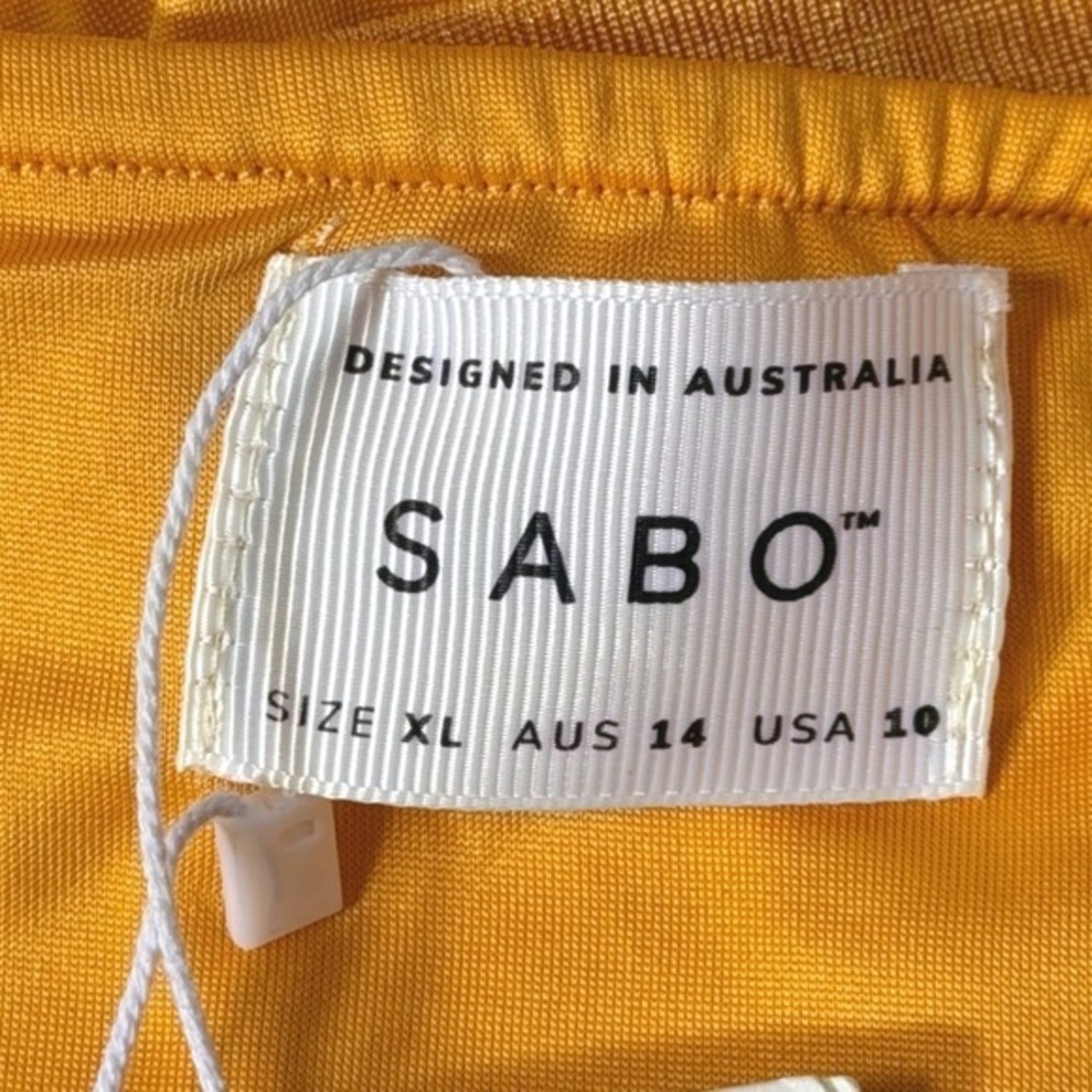 Sabo Myri Skirt NWT Womens Size XL Gold Yellow Stretch Mini Lined Euro Summer - Picture 7 of 11